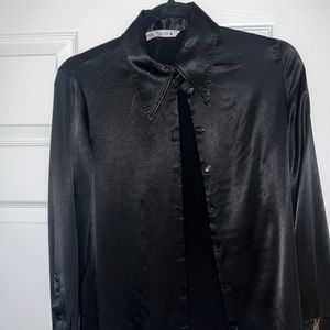 Silky Black Blouse
